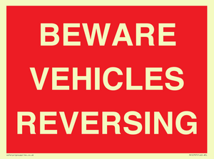 BEWARE VEHICLES REVERSING